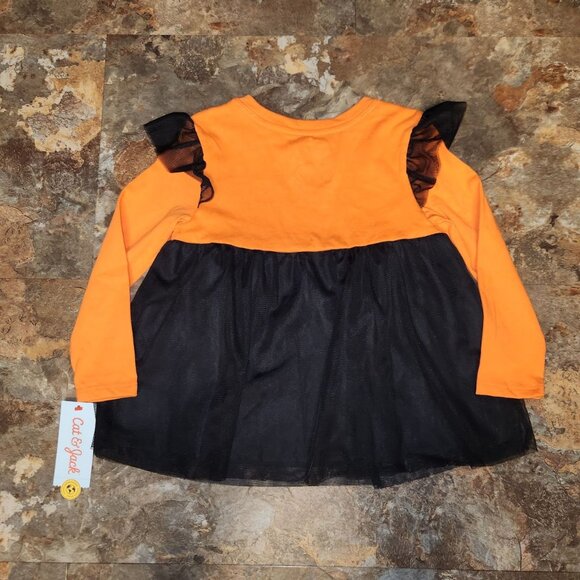 Cat & Jack Kids Halloween Cat Long Sleeve Top - Size 4T - NWT - Picture 2 of 3